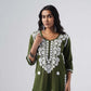 Heer Oliver green Rayon Kurta Palazzo set