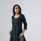 Tira Teal Blue Short Rayon Kurta
