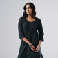 Tira Teal Blue Short Rayon Kurta