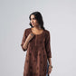 Tira Copper Brown Short Rayon Kurta