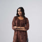 Tira Copper Brown Short Rayon Kurta