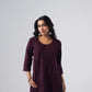 Tira Plum Short Rayon Kurta