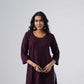 Tira Plum Short Rayon Kurta