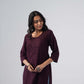 Tira Plum Short Rayon Kurta