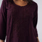 Tira Plum Short Rayon Kurta
