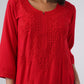 Maahi red Rayon Kurta Pant set
