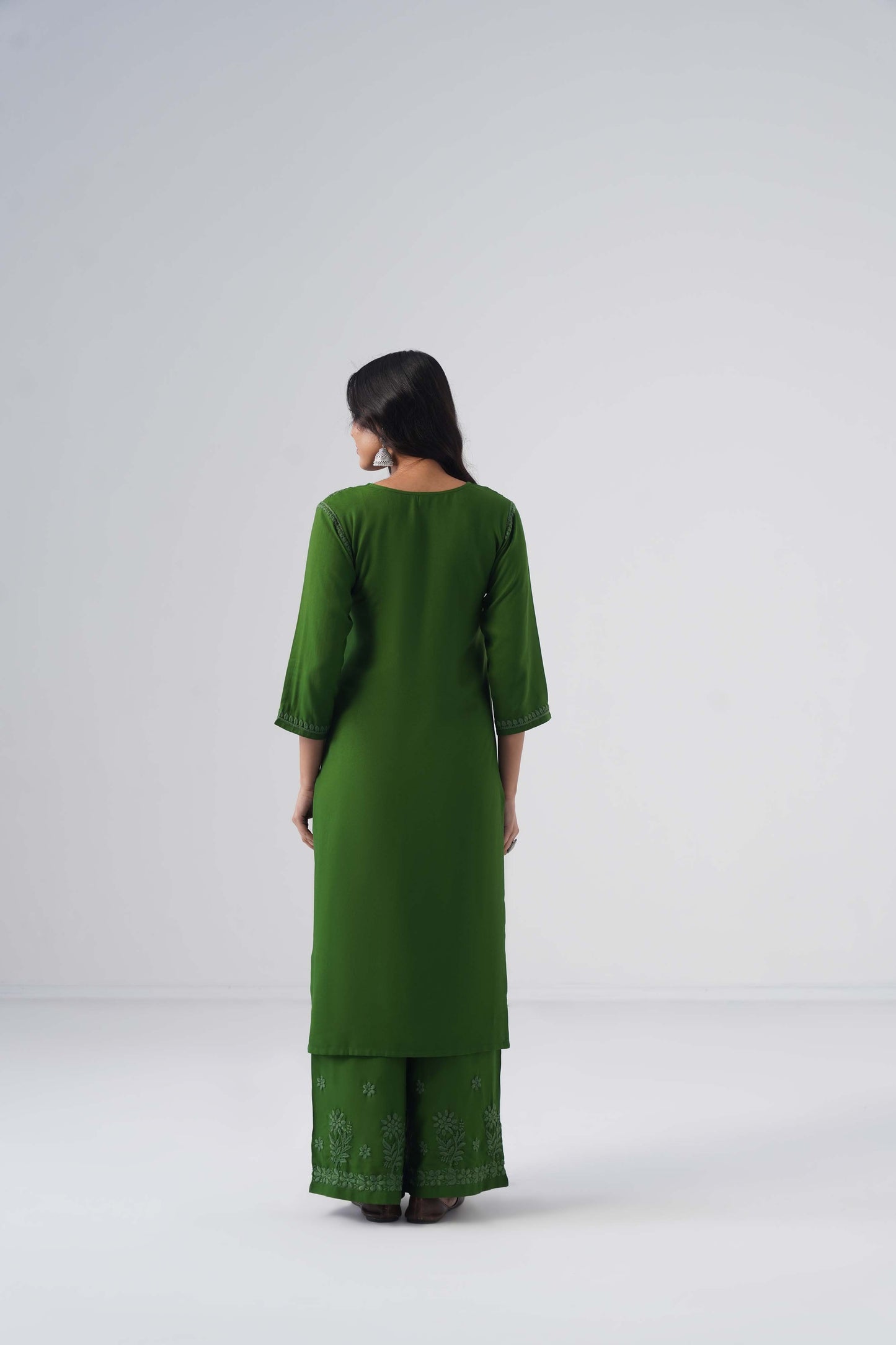 Maahi olive Rayon Kurta Pant set