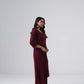 Maahi plum Rayon Kurta Pant set