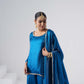 Saanjh Royal Blue Sarara Set