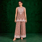 Juhi Dusty Rose Embroidered Kurta with Palazzo Set