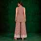 Juhi Dusty Rose Embroidered Kurta with Palazzo Set