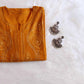 Ida Mustard Rayon mukaish Long Kurta