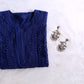rivayat Royal Blue Viscose Georgette Kurta