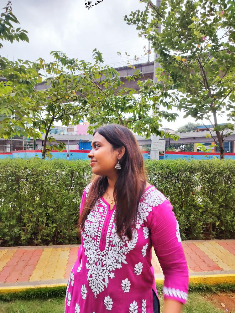 Sama Dusty Purple Short Rayon Kurta