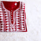 Nura Maroon Long Cotton kurta