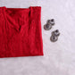 Amber Red Long Rayon Kurta