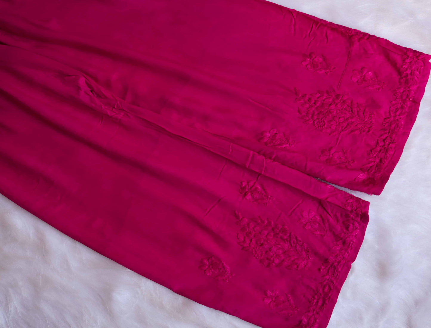 anora Deep Pink Rayon Kurta Pant set
