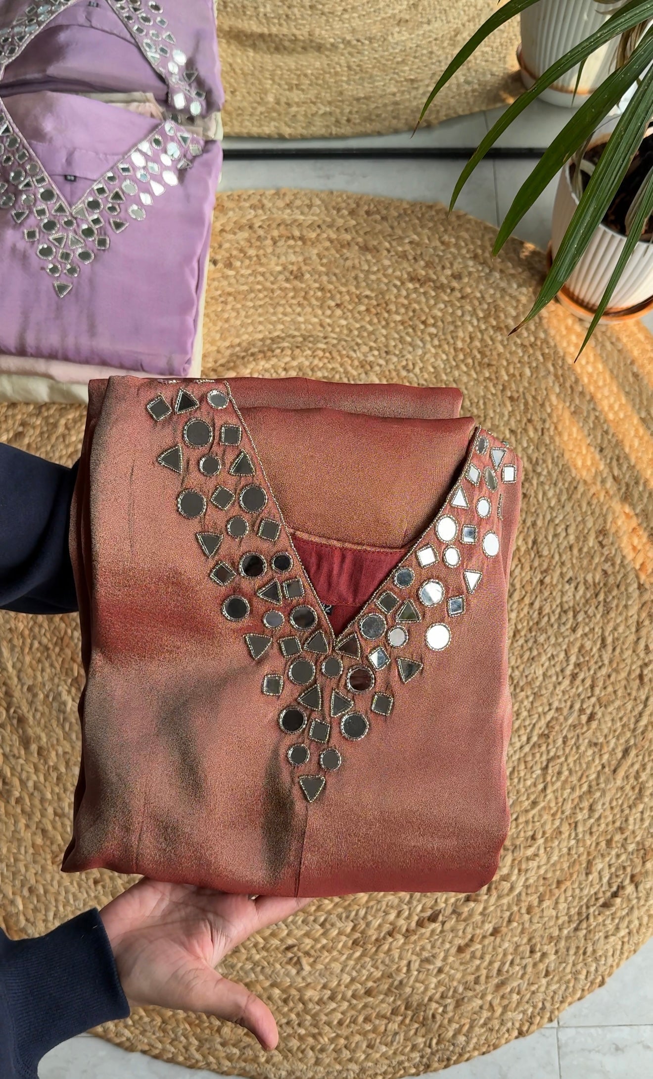 Suhana mirror work dress