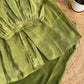 HalterGreen neck short kurta with pants