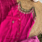 Aisha pink halter neck dress with plazzo and dupata