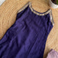 halter Purple neck short kurta with pants
