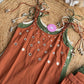 Suhana cotton strappy mirror work Kurti with palazzo