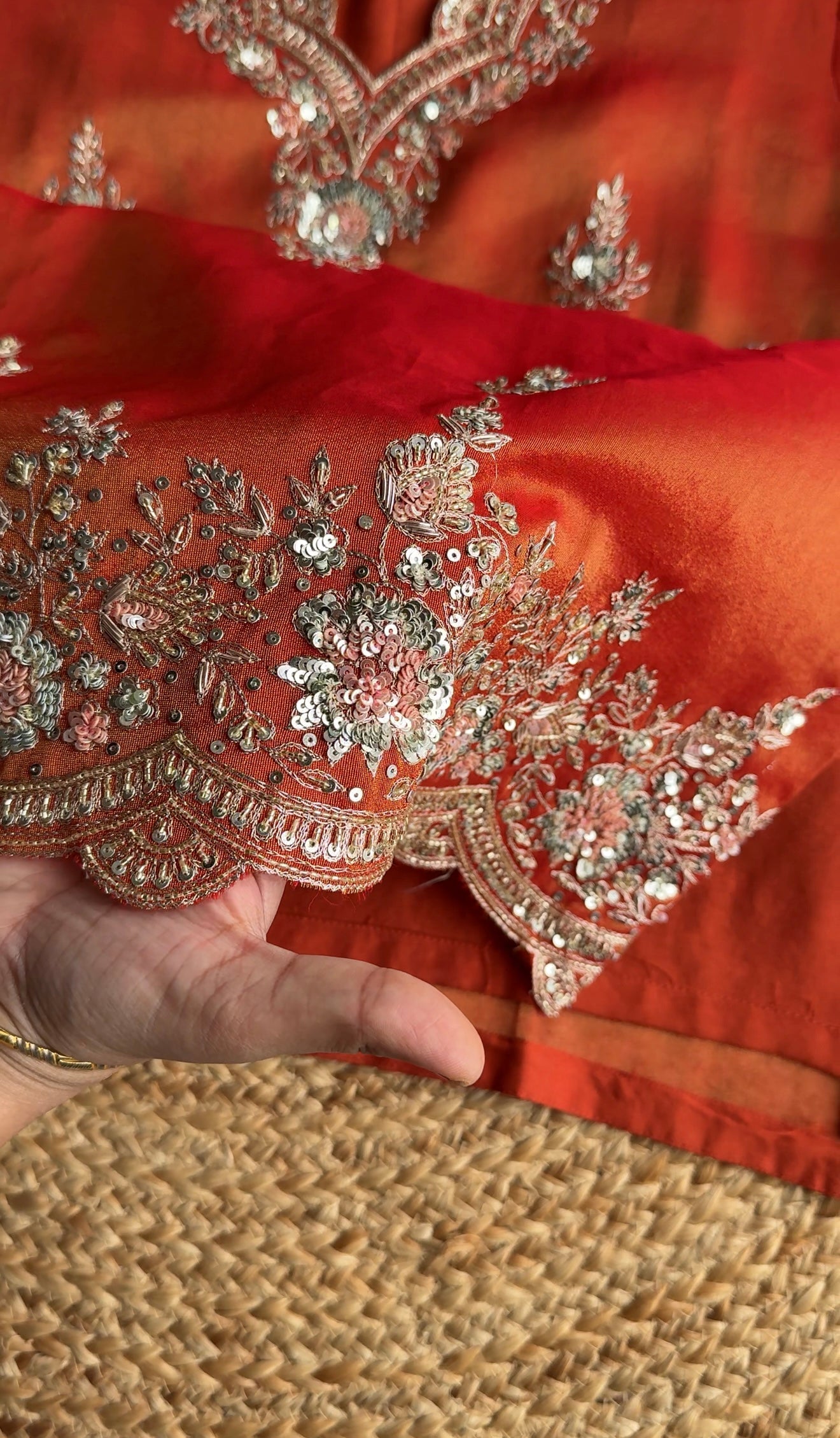 Roohani pure tissue ghagra dress