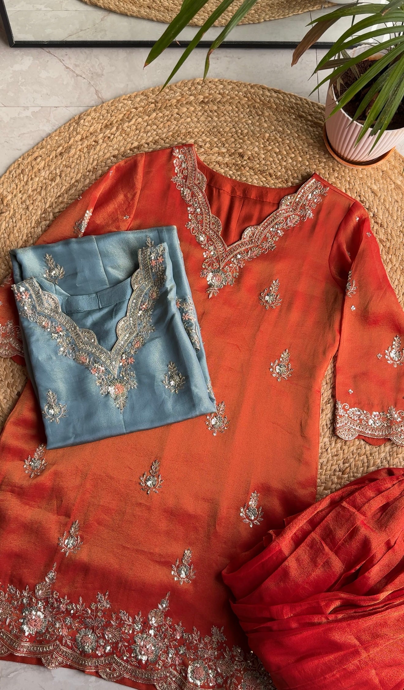 Roohani pure tissue ghagra dress