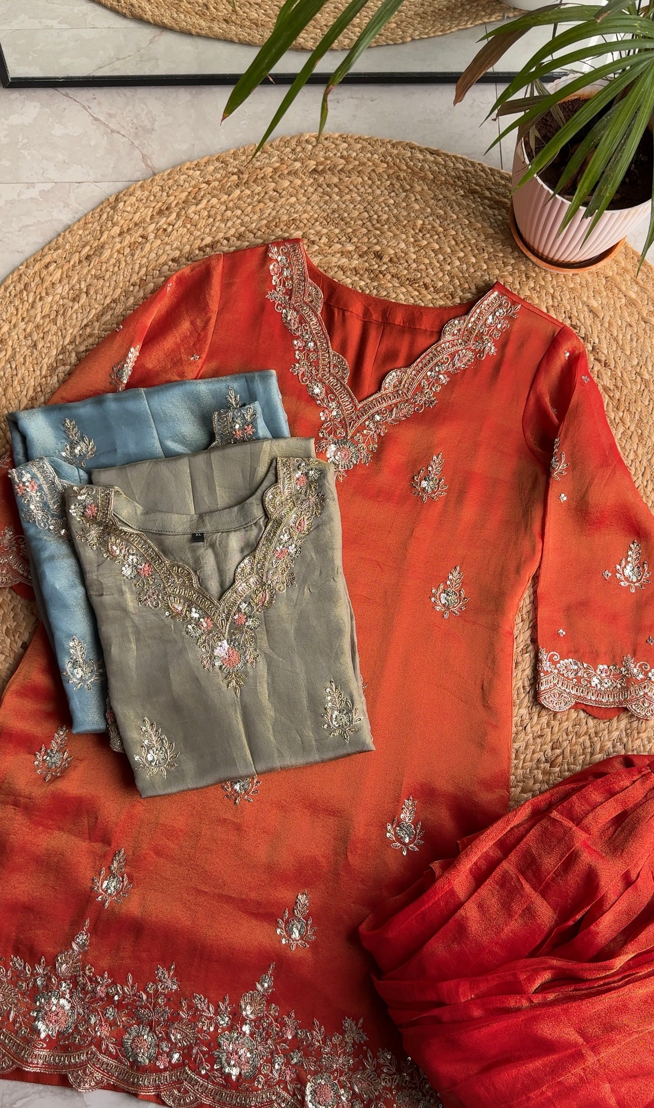 Roohani pure tissue ghagra dress