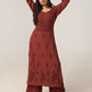Aayat Rust Rayon Kurta Pant set