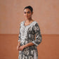 Reetika Gray Floral Chikankari Embroidery Kurta