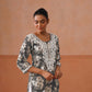 Reetika Gray Floral Chikankari Embroidery Kurta