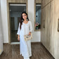 Women’s white ethnic rayon kurta palazzo outfit