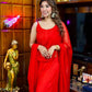 Falak Red Noodle Strap 3 Piece Kurta set