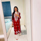Tulipa Maroon Long Rayon kurta