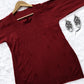 Safina Maroon Chikankari Rayon Short Kurti