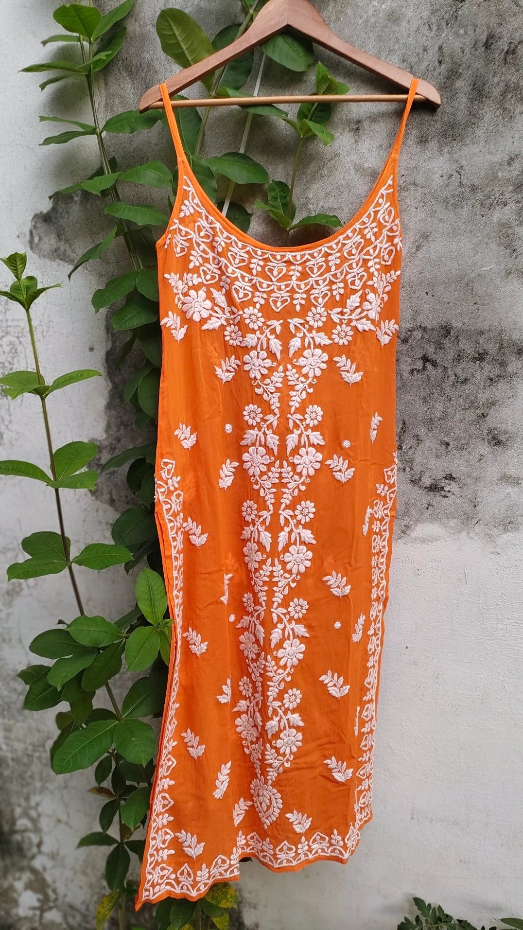 Nazakat Rust Cotton Kurta