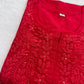 Mirha Red Rayon Sequin Embllished Long Kurta