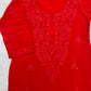 Mirha Red Rayon Sequin Embllished Long Kurta