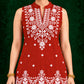 Juhi Rust Red Embroidered Kurta with Palazzo Set