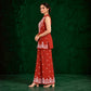 Juhi Rust Red Embroidered Kurta with Palazzo Set