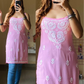 Kalindi sleeveless white Chikankari kurta with hand-embroidery for women