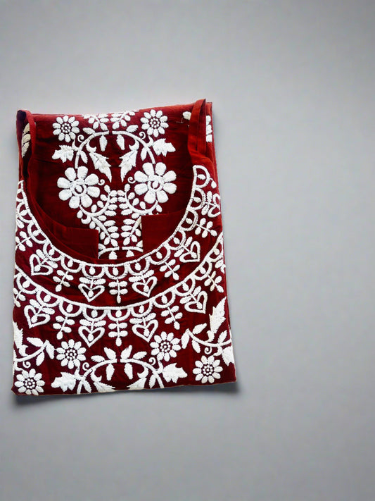 Coffee brown cotton kurta women's ethnic wear