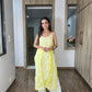 Pastel yellow cotton kurta women's ethnic wear