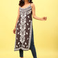 Brown rayon kurta women's ethnic wear