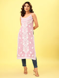 Women’s lavender straight rayon kurta