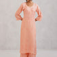 Aayat Rose Beige Rayon Kurta Pant set