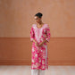 Reetika Pink Floral Chikankari Embroidery Kurta
