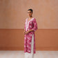 Reetika Pink Floral Chikankari Embroidery Kurta