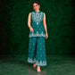 Juhi Teal Blue Embroidered Kurta with Palazzo Set